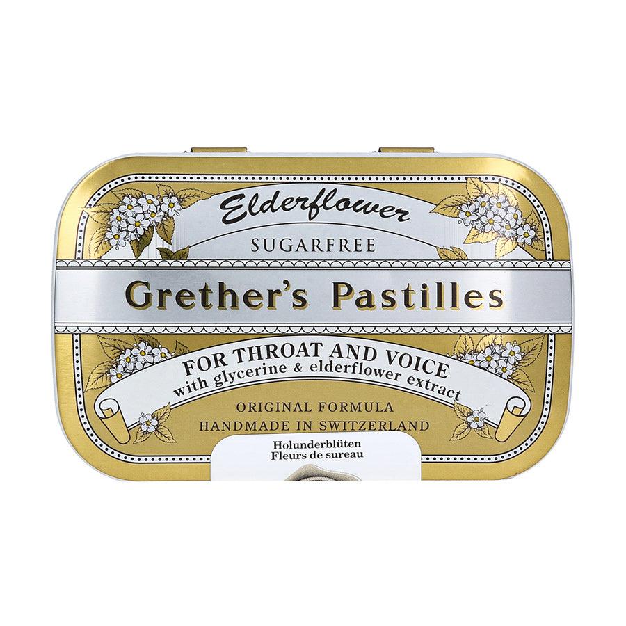 GRETHER'S Pastilles - Elderflower Sugarfree (110g) - LOG-ON