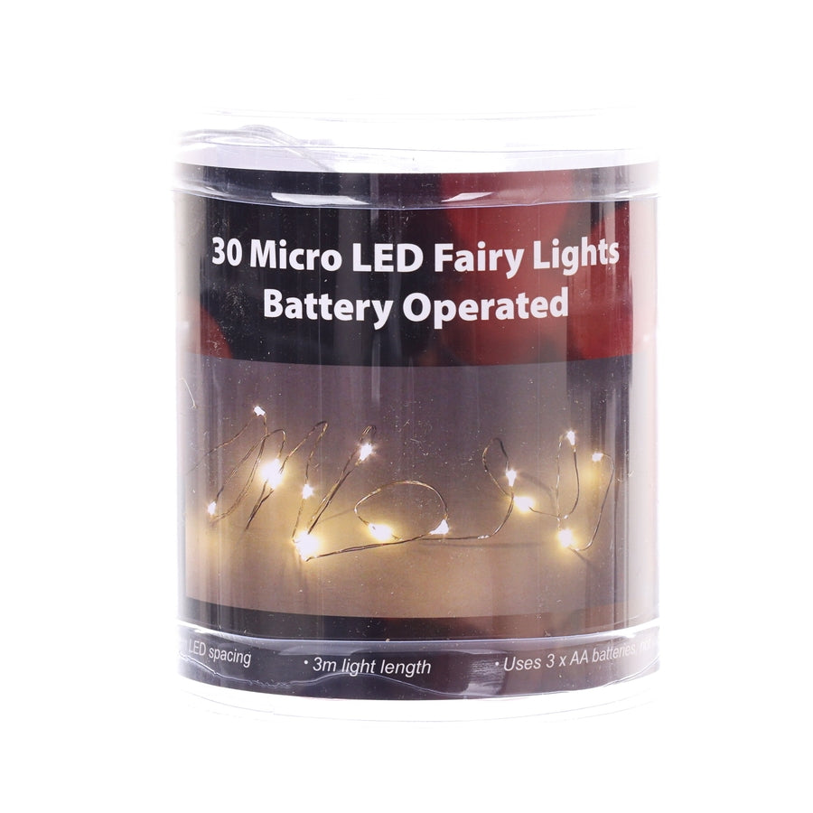 TD B/O 30LED Dewdrop 3M Warm Wht Rose GD