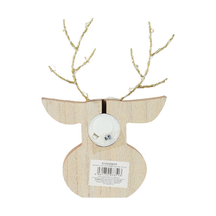 INGE Reindeer With LED Antler, 20.5 cm - LOG-ON