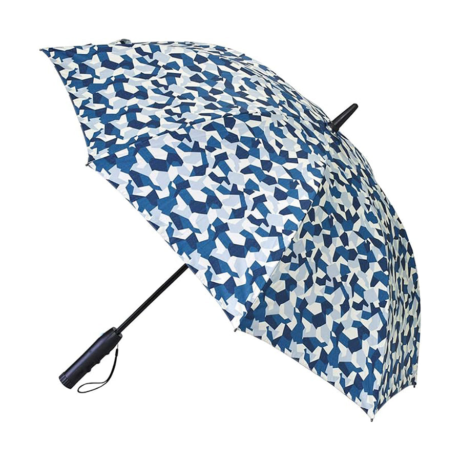 SPICEOFLIFE Palasol W Fan Stick Umbrella-Ice Blue (1pc)