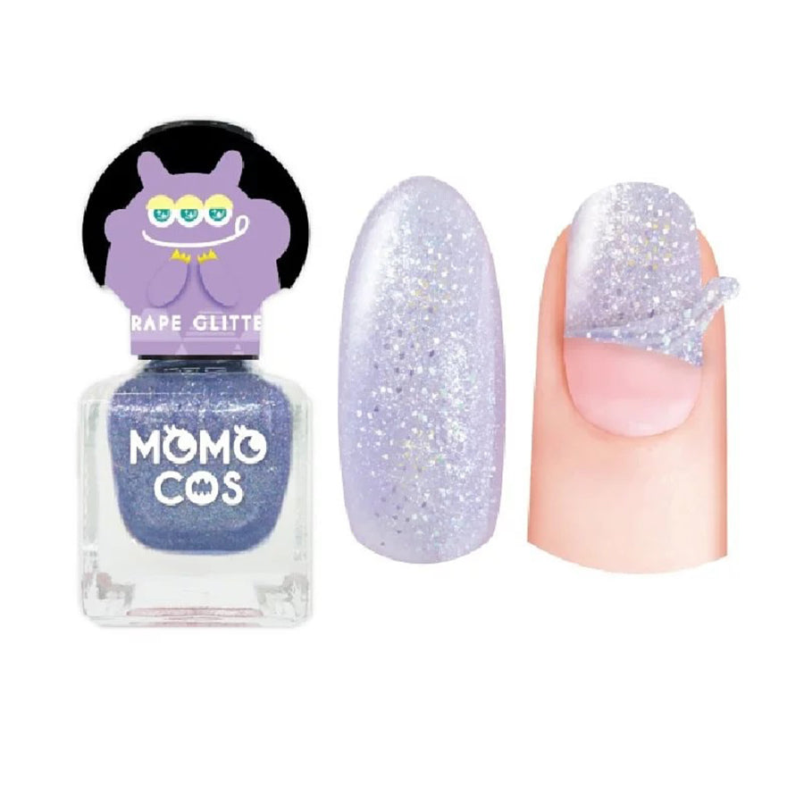 BEAUTY WORLD MOMO COS Peel Off Manicure - Grape Glitter (6mL)