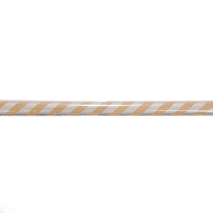 YUCCA Roll Wrapping Paper - Stripe Gold/Sliver 50X95cm - LOG-ON