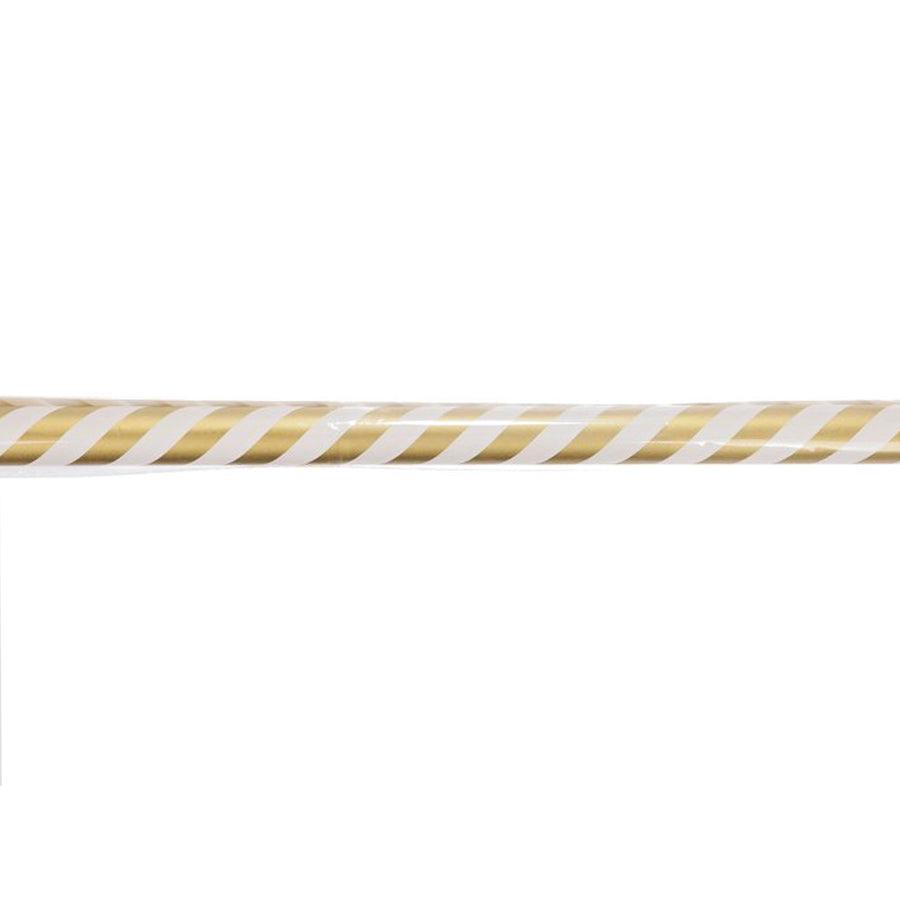 YUCCA Roll Wrapping Paper - Stripe Gold/White 50X95cm - LOG-ON