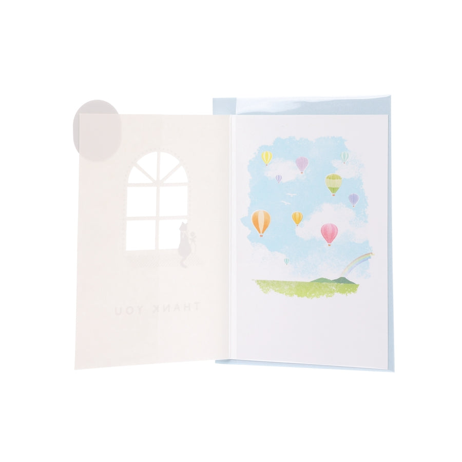 MIDORI THANK YOU CARD LASER CUT - BLUE SKY (14g)
