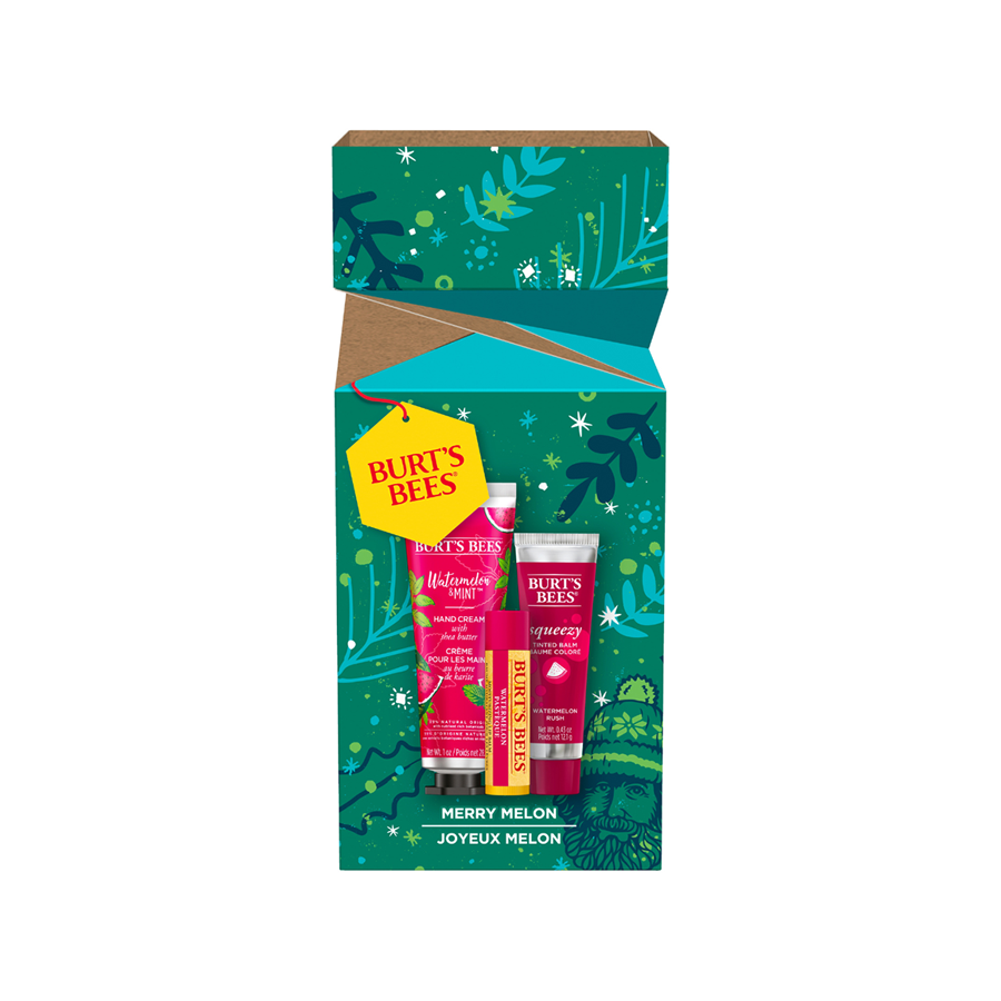 BURTS BEES Burt's Bees 2023季節限定西瓜精選套裝(西瓜味潤唇膏+西瓜薄荷護手霜+西瓜唇彩)