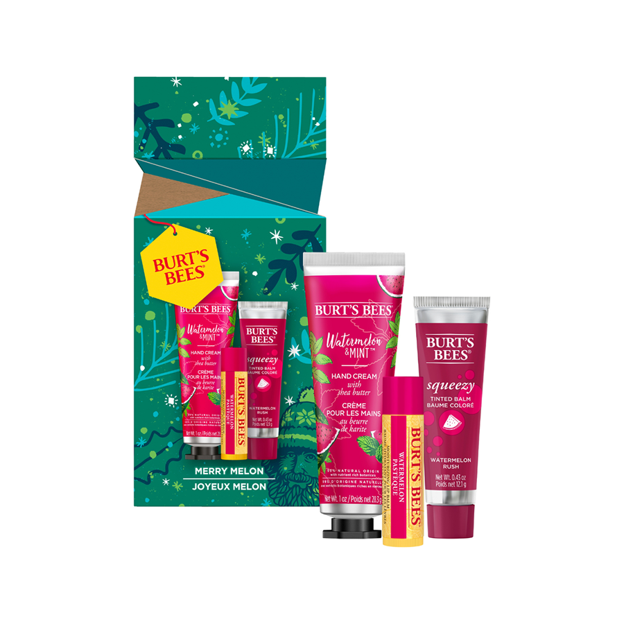 BURTS BEES Burt's Bees 2023季節限定西瓜精選套裝(西瓜味潤唇膏+西瓜薄荷護手霜+西瓜唇彩)
