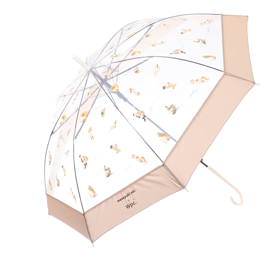 W.P.C. Masayuki Oki Cat Plastic Umbrella Beige (390g)