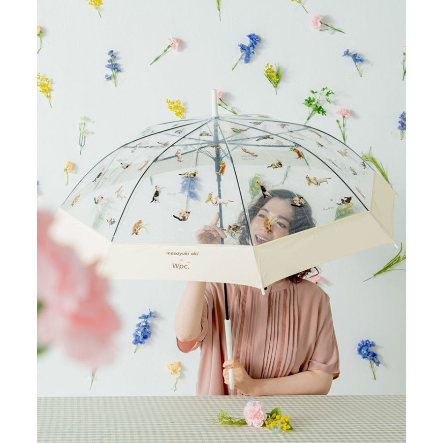 W.P.C. Masayuki Oki Cat Plastic Umbrella Off White (390g)