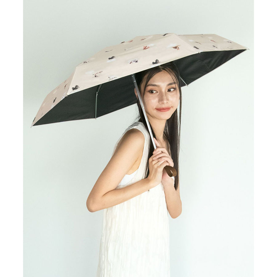 W.P.C. Hikouken Flying Dog Blackout Mini Umbrella Beige (220g)