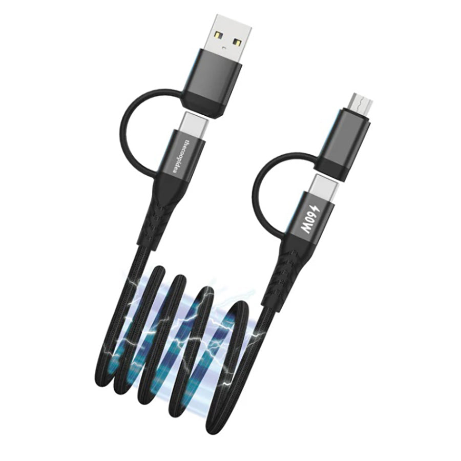 THECOOPIDEA Mag Pro 1.2M Magnetic 4 In 1 Cable Black