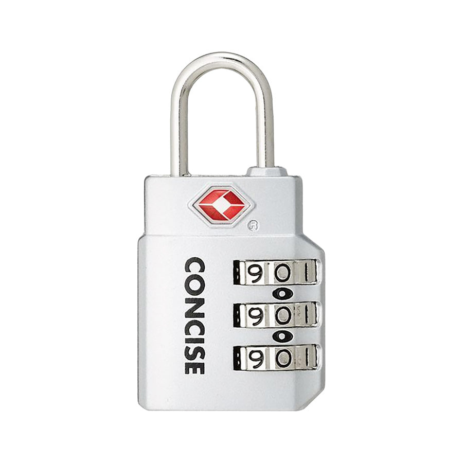 CONCISE 3Digit Dial Tsa Lock - Silver (71g)