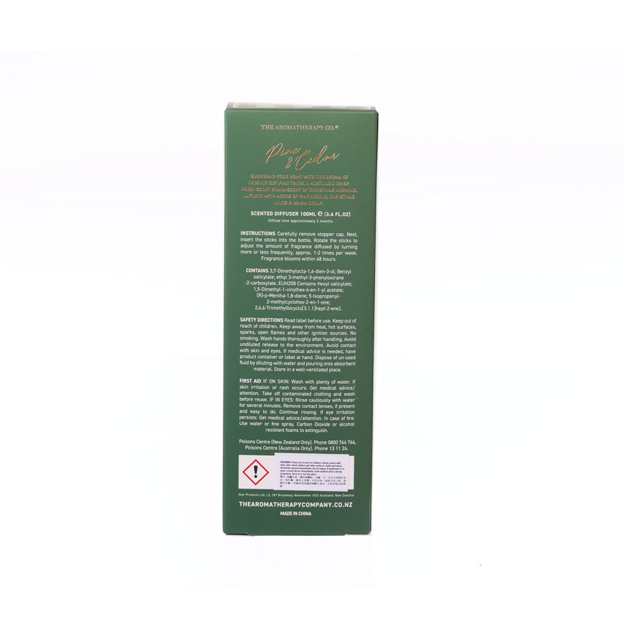 THE AROMATHERAPY COMPANY Pine & Cedar Festive Diffuser 100ml