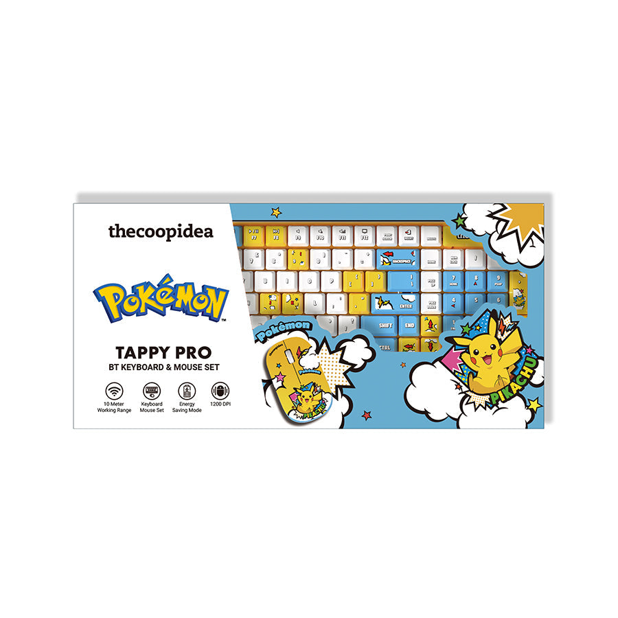 THECOOPIDEA POKEMON TAPPY PRO 鍵盤和鼠標套裝 比卡超