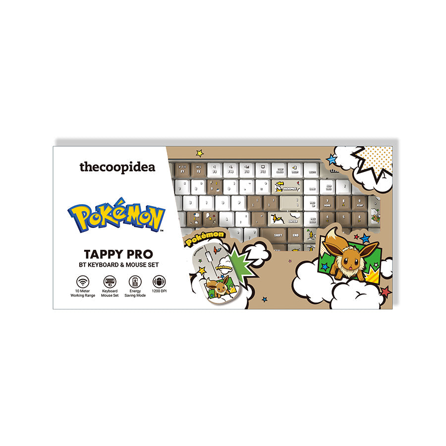 THECOOPIDEA POKEMON TAPPY PRO 鍵盤和鼠標套裝 伊貝