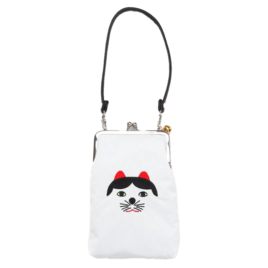 AMINA Lucky Cat Mobile Phone Pouch-White (72g)