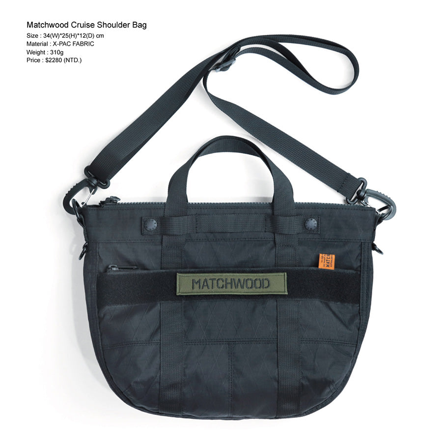 MATCHWOOD Cruise Shoulder Bag - Black (310g)
