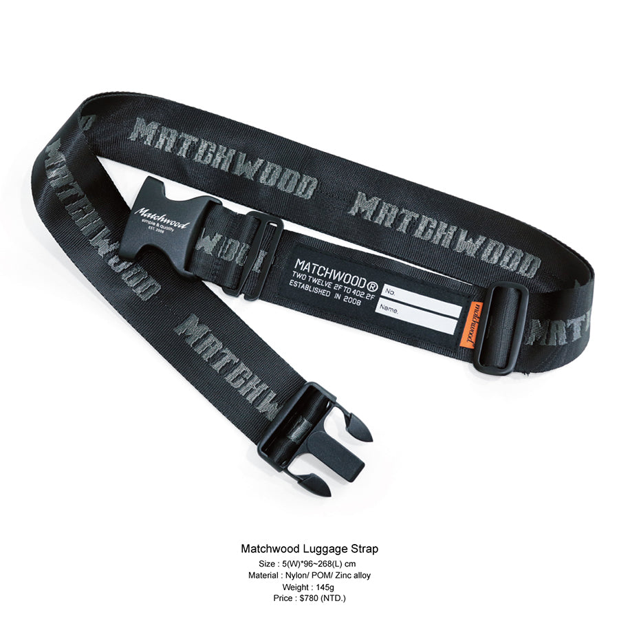 MATCHWOOD Luggage Strap - Black (145g)
