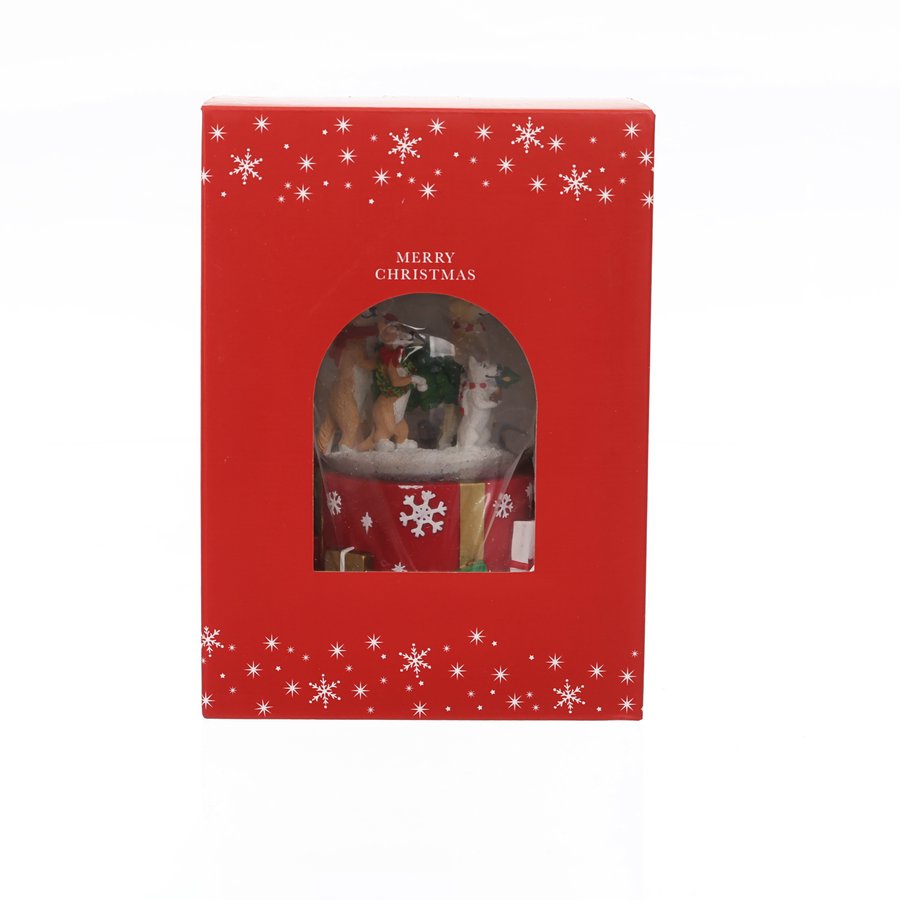 ART PRINT APJ - Snow Globe W/Music (Dogs) (350g)
