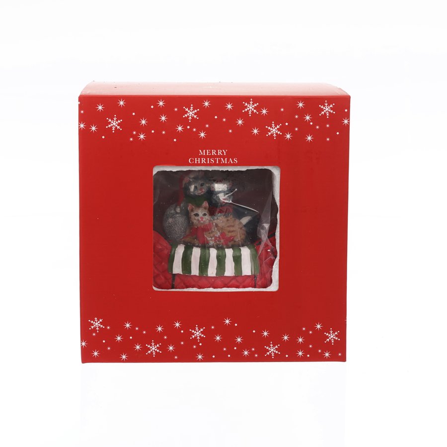 ART PRINT APJ - Snow Globe W/Music (Cats) (350g)