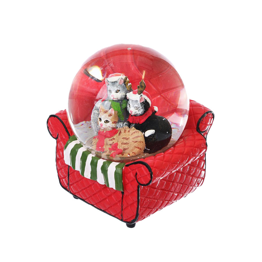 ART PRINT APJ - Snow Globe W/Music (Cats) (350g)