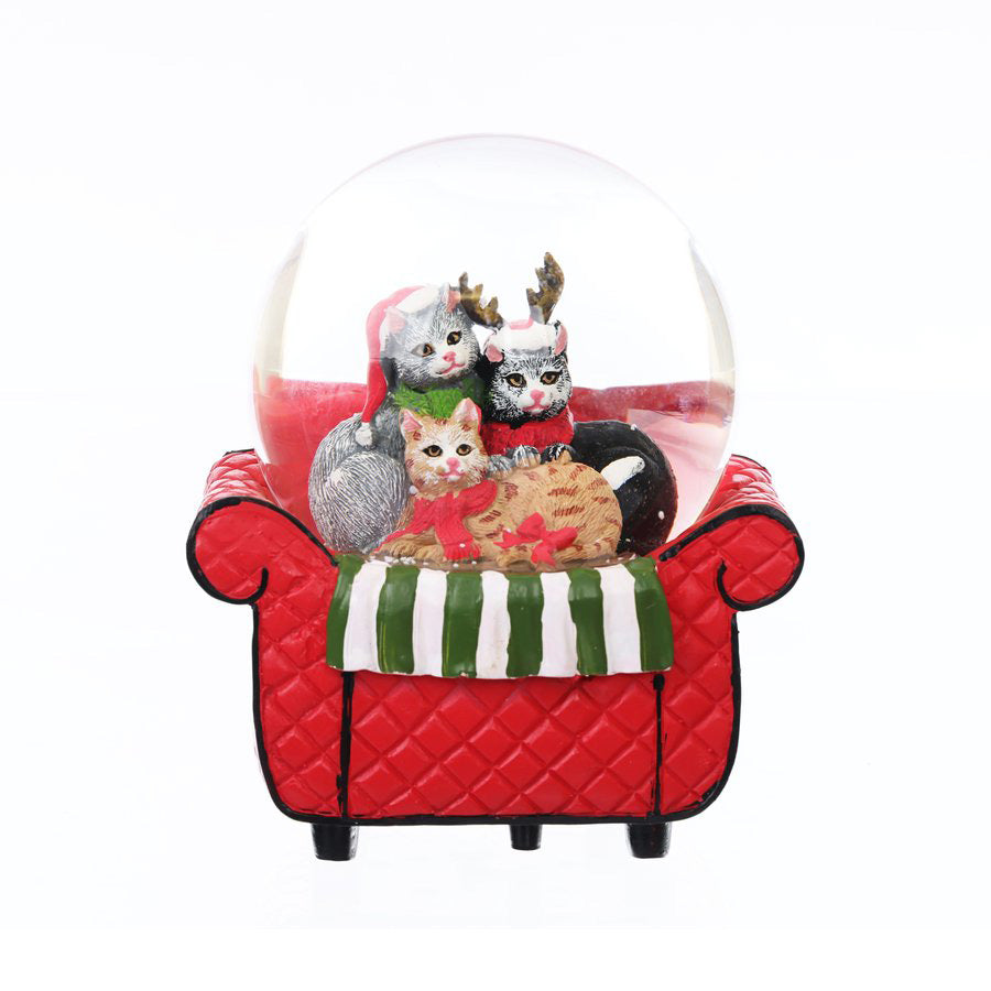 ART PRINT APJ - Snow Globe W/Music (Cats) (350g)