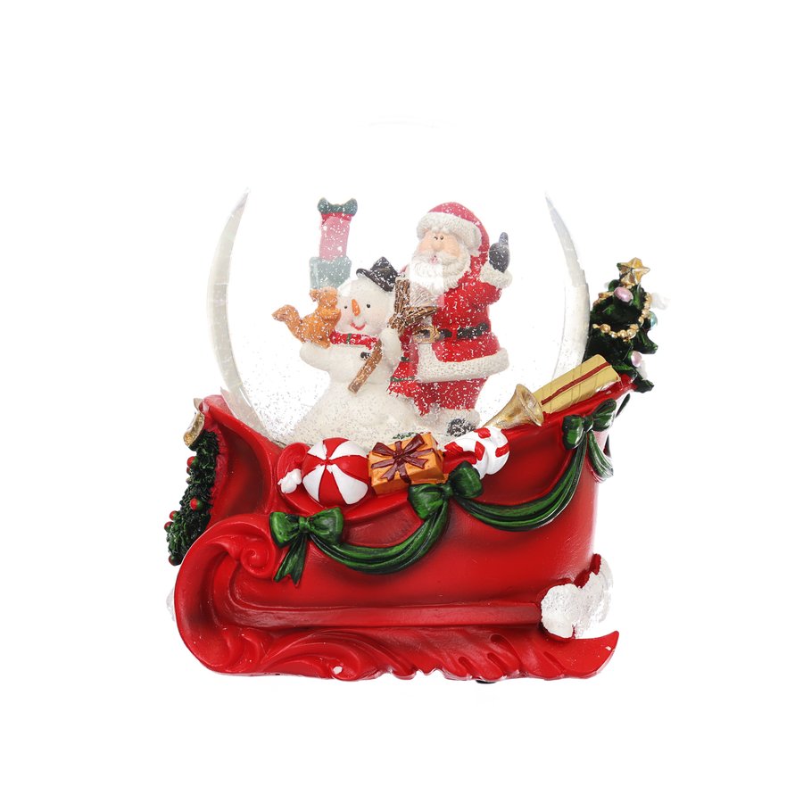 MARKS Snow Globe Music Boxsanta Claus Snowman (1137g)