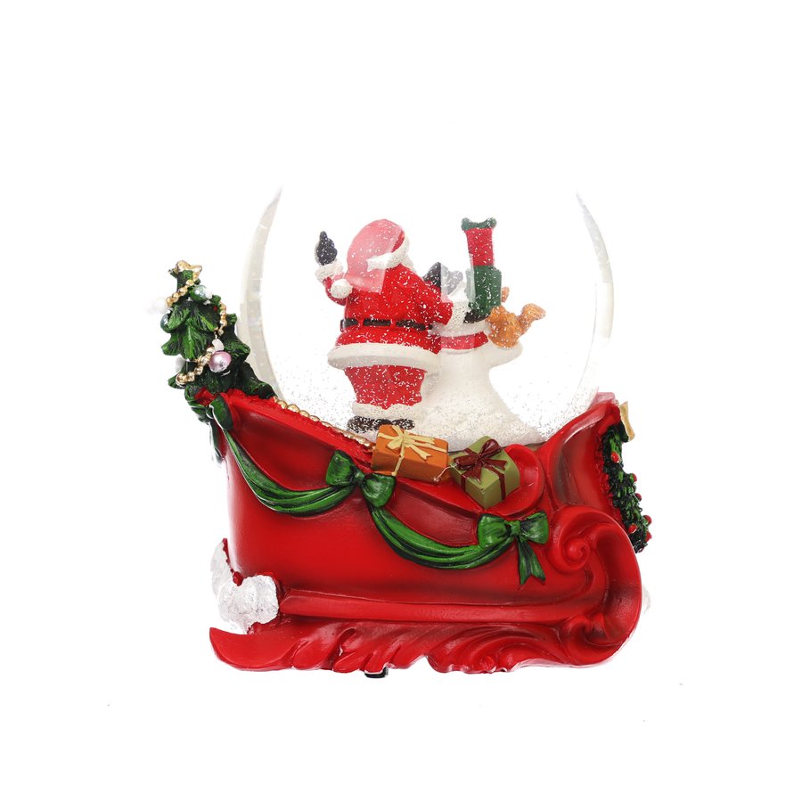 MARKS Snow Globe Music Boxsanta Claus Snowman (1137g)