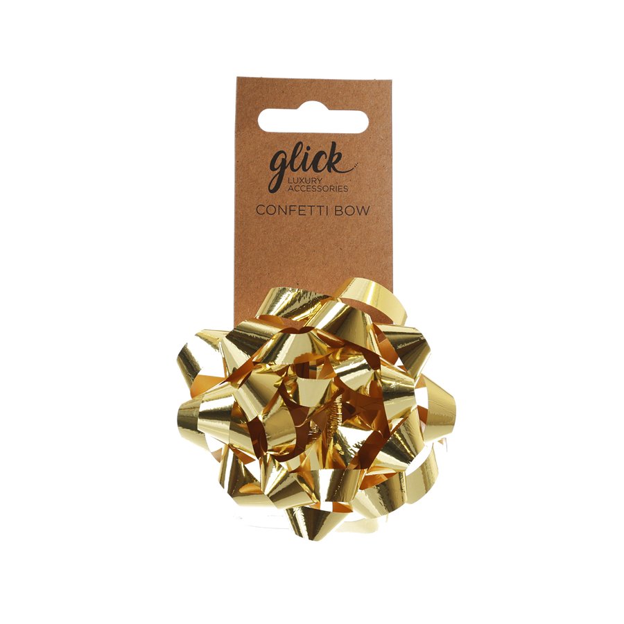GLICK Xmas Confetti Bow - Gold