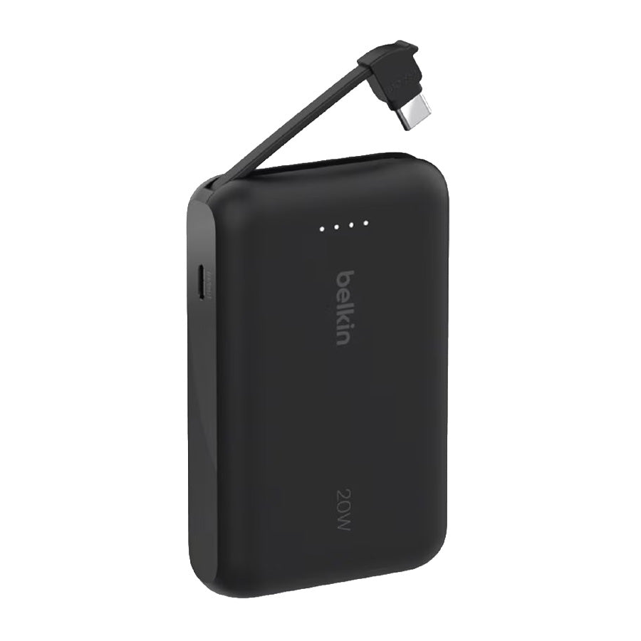 BELKIN Boost Charge 10000mAh Powerbank With Integrated USB-C Cable Black