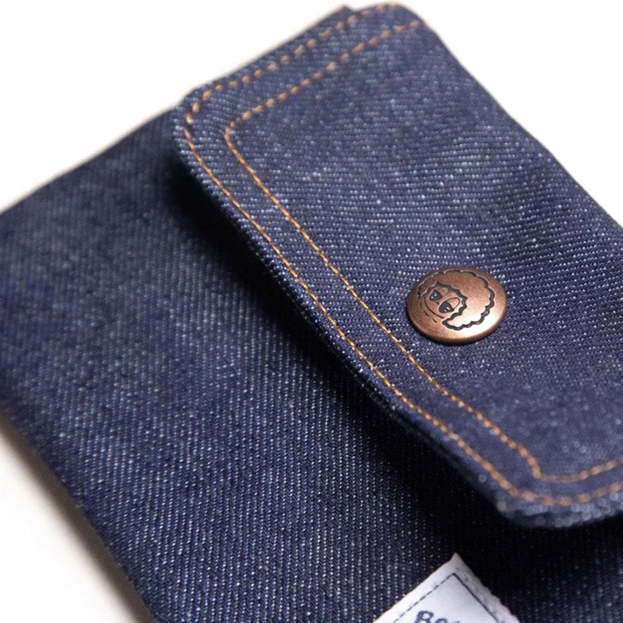BETTY SMITH Button Pocket Eco Pouch-Navy