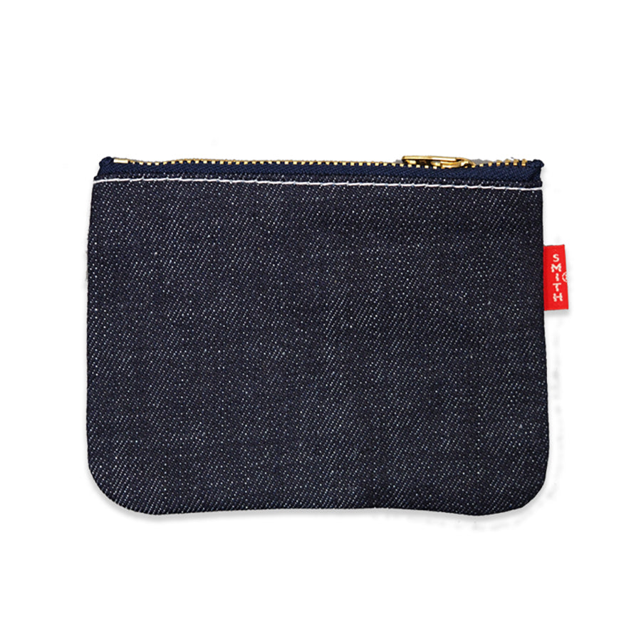BETTY SMITH Denim Coin Purse Navy