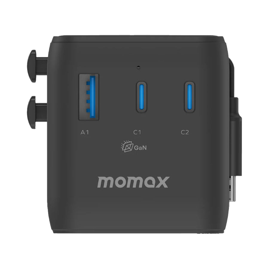 MOMAX 1-World2+ 100W Travel Adaptor-Black