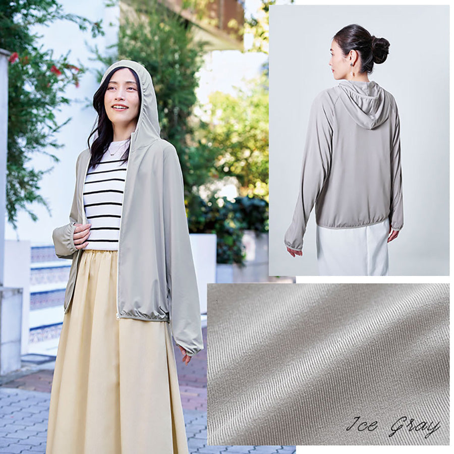 COGIT UV Cool Hoddie-Ice Grey S-M