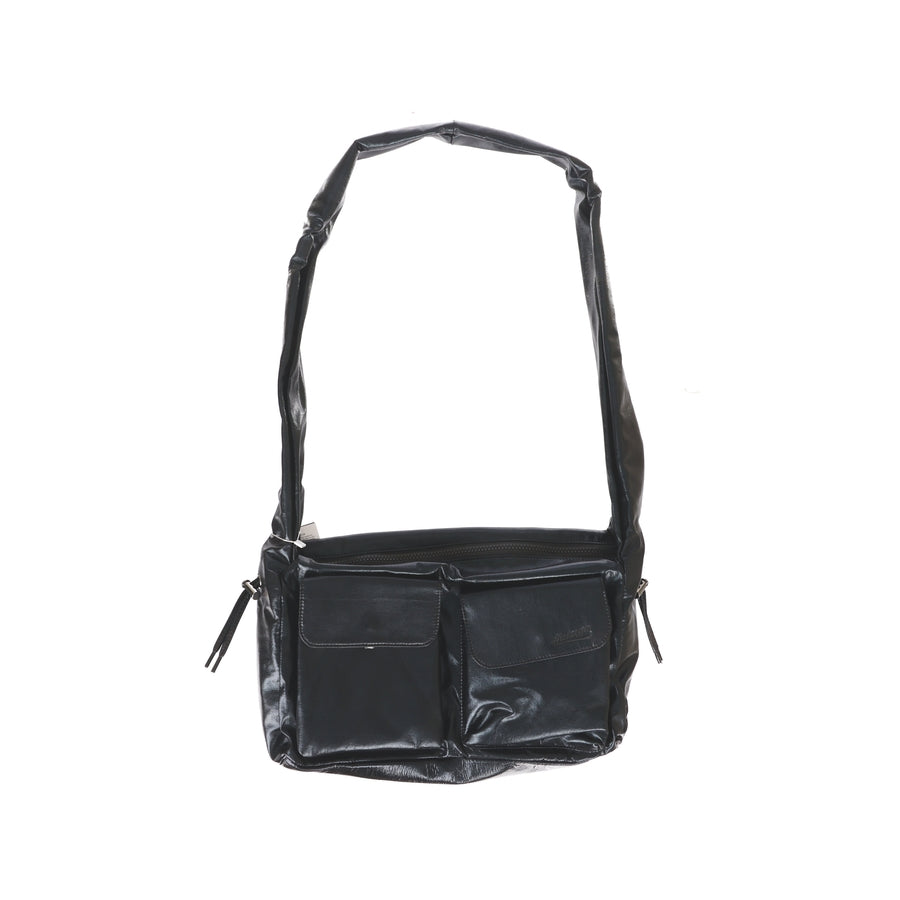 ARCHETYPE Glossy Shoulder Bag - Black