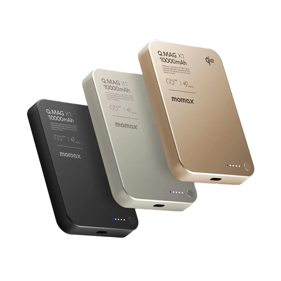 MOMAX 1-Power Q.Pass Qi2 10000mAh Magnetic Powerbank Gen 2 Black