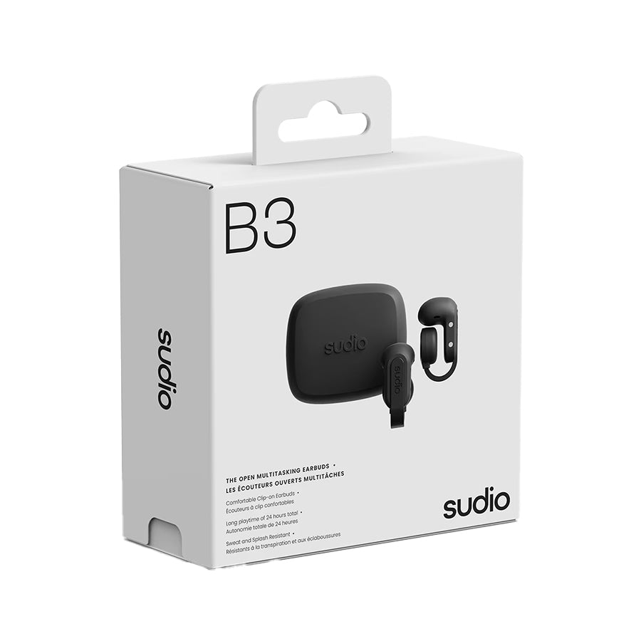 SUDIO B3 True Wireless Open Earphones - Black