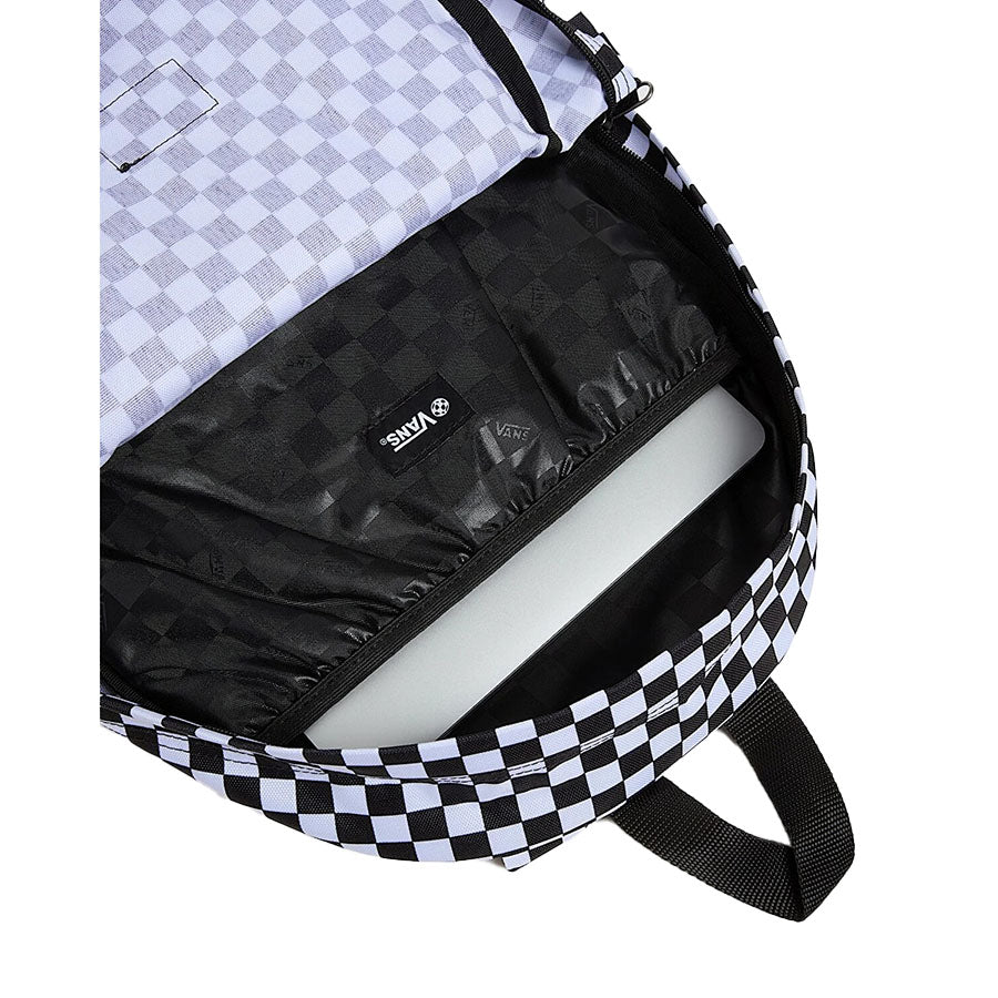 VAN'S Old Skool Grom Check Backpack - Black - White