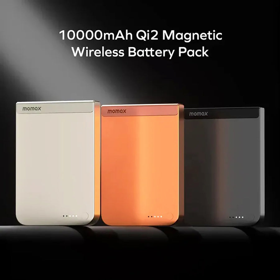 MOMAX 1-POWER S.PASS 10000mAh Qi2 Magnetic Wireless Powerbank Black