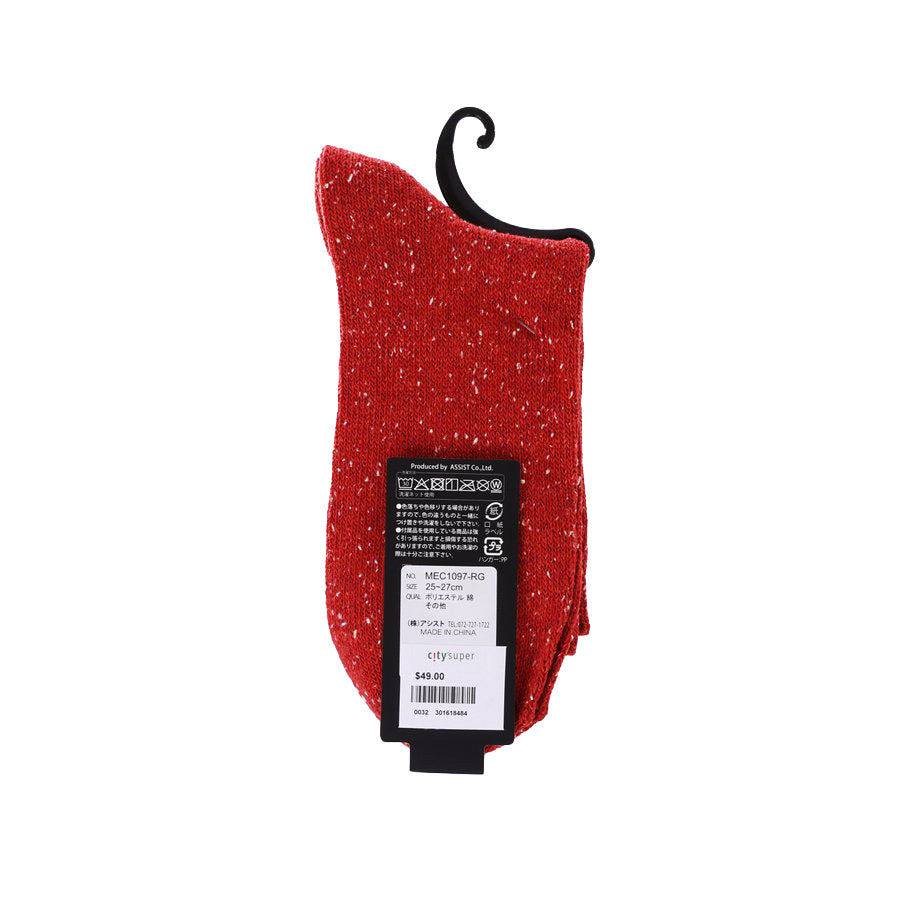 ASSIST S26 AS Jazz Nep Thick Rib Crew Socks - M MEC1097