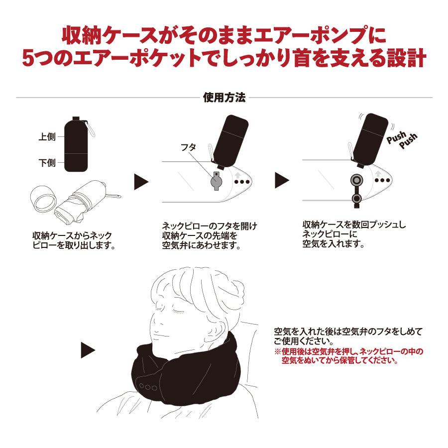 GOWELL Pump Neck Pillow - Black