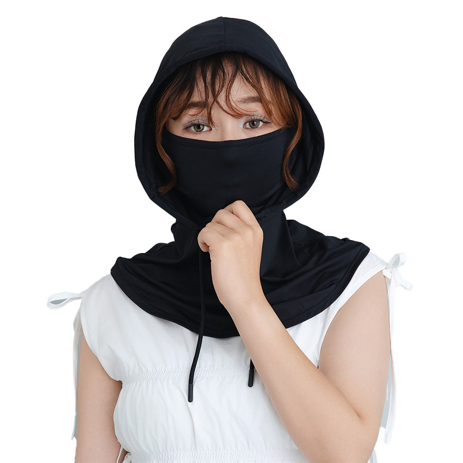 CROSSPLUS S26 Yoki Hooded Neck Cover Mask - Black