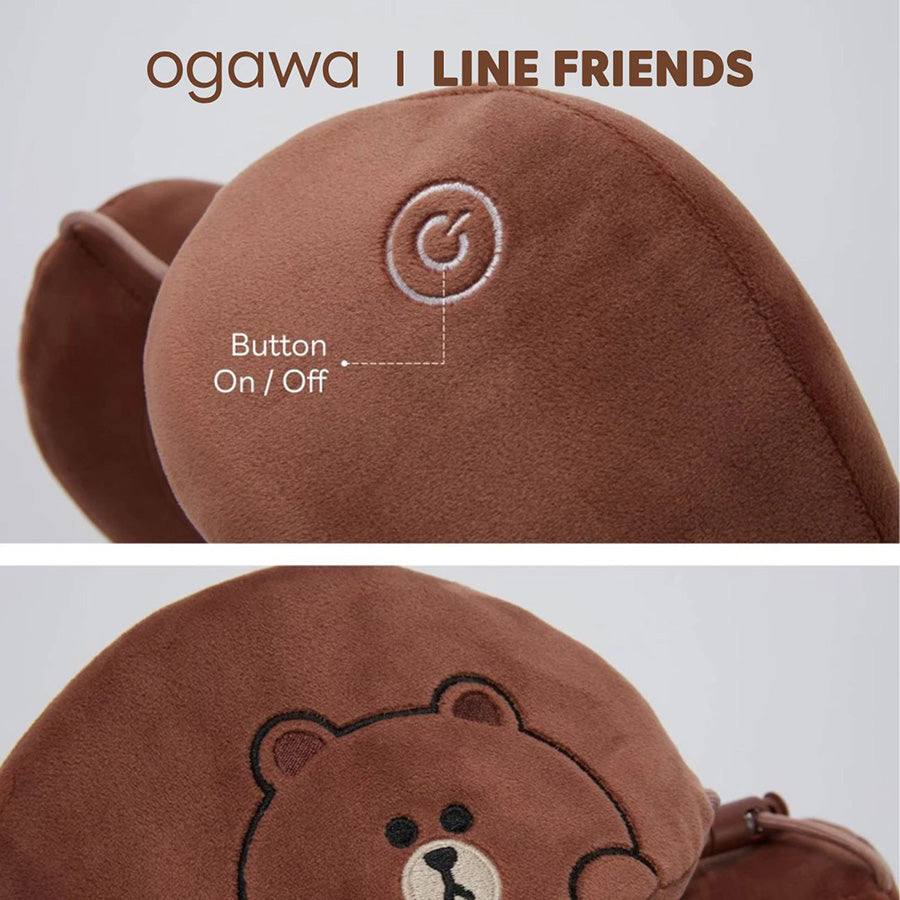 OGAWA Line Friends U Neck Massager - Brown
