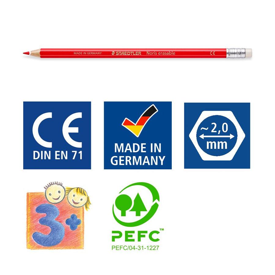 STAEDTLER Noris Erasable Color Pencil 24 Color - LOG-ON