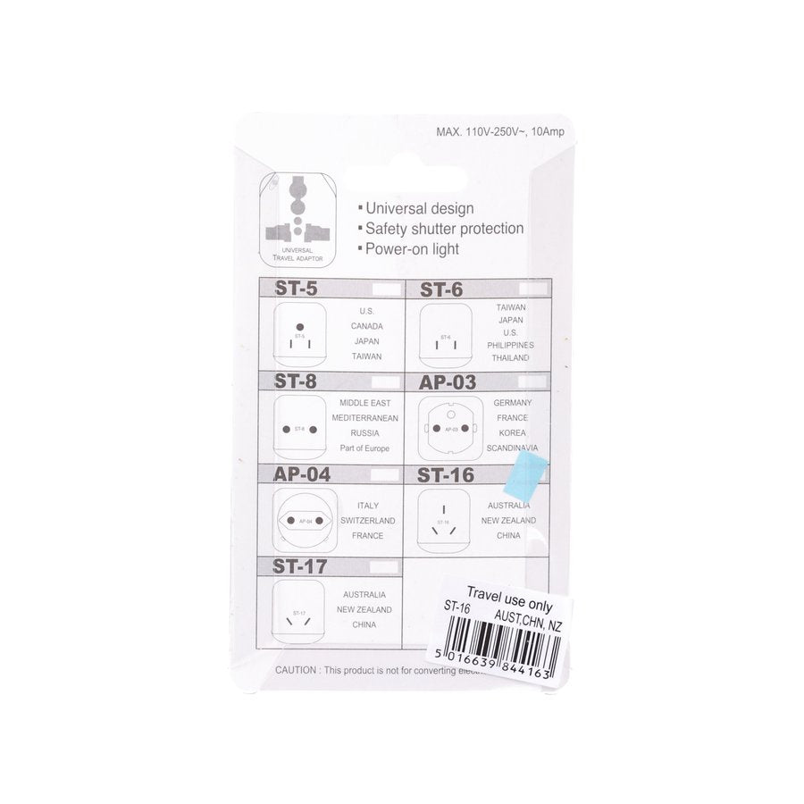 SAFEWAY Universal Travel Adaptor - Aust./China G