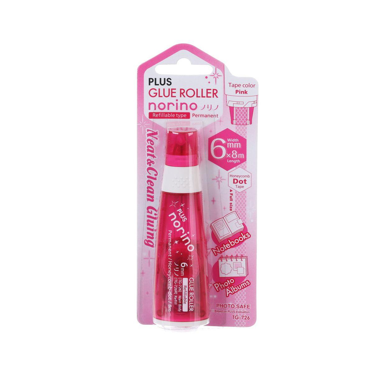 PLUS NORINO GLUE TAPE 6MM X 8M PINK - LOG-ON