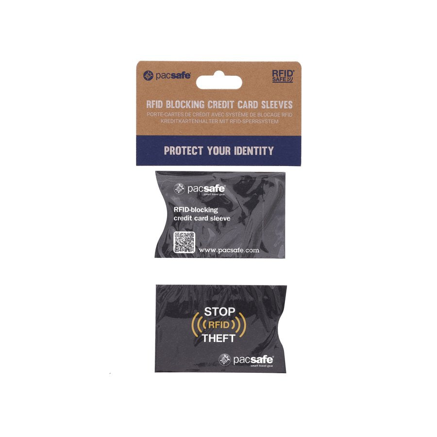 PACSAFE RFIDsleeve 25 RFID Blk Credit Sleeve-Bk