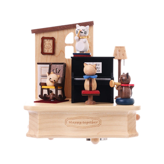 WOODERFUL LIFE Music Go Round - Cat Play Piano
