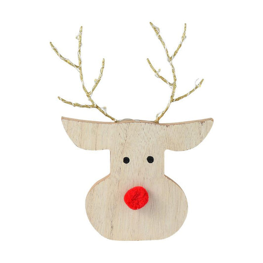 INGE Reindeer With LED Antler, 20.5 cm - LOG-ON