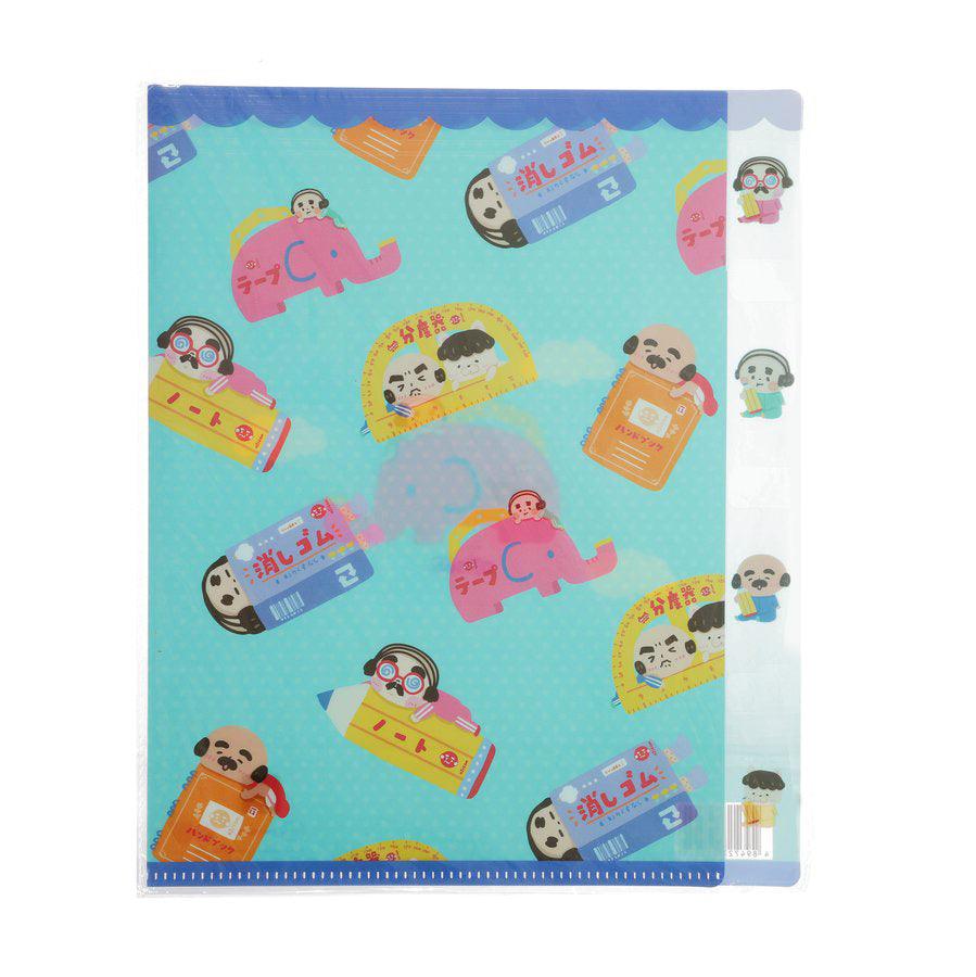 CHUBBYMAN Chubbyman Ojisan A4 File 4P - Blue - LOG-ON