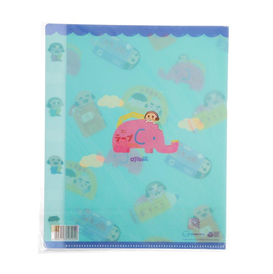 CHUBBYMAN Chubbyman Ojisan A4 File 4P - Blue - LOG-ON